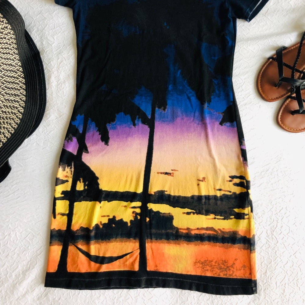 Sunset Tee Shirt Dress
